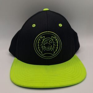 Cinch Men's Black Neon Yellow Embroidered Snapback Trucker Hat